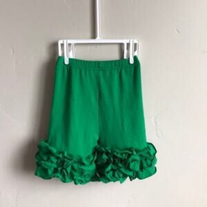 12-18m Green Ruffled Girls Shorts